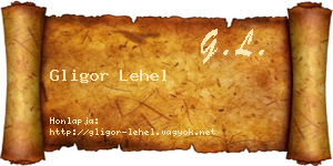 Gligor Lehel névjegykártya